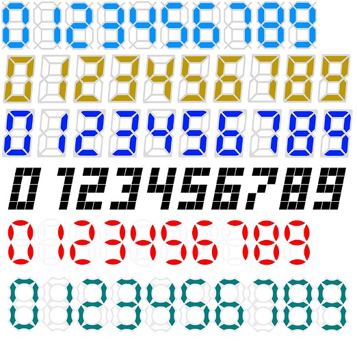 шрифты сегментников