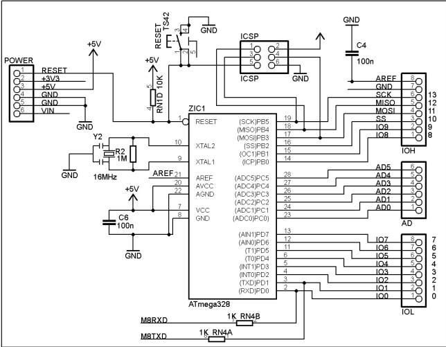 Arduino uno схема электрическая принципиальная